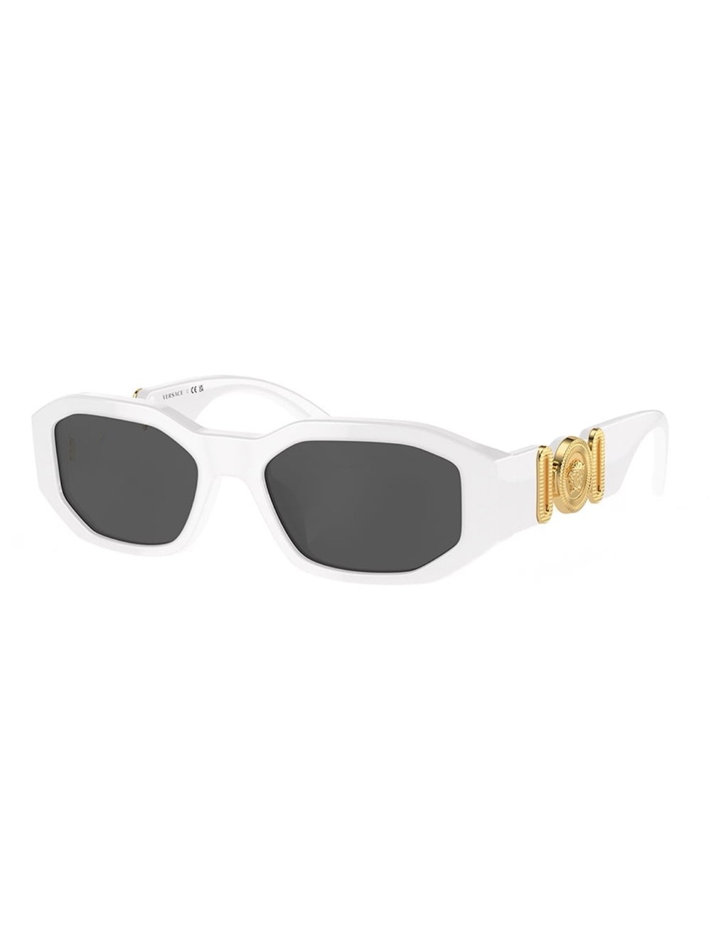 Versace Medusa Biggie White Sunglasses NWT Full Set